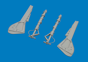 Additions (3D resin printing) 1/48 Focke-Wulf Fw-190A-8 undercarriage legs (3D-Printed) 1/48 (designed to be used with Eduard kits)