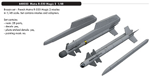 Additions (3D resin printing) 1/48 Matra R-550 Magic 2 