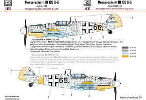Decal 1/48 Messerschmit  Bf 109G-6 (HAD)