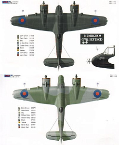 Decal 1/72 Bristol Beaufighter Mk.IF X7842 (WM-P) (AML)