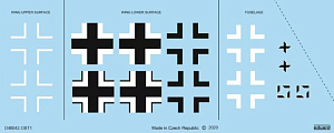 Decal 1/48 Bf 109G-10 Erla national insignia (EDU)