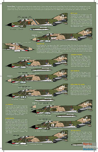 Decal 1/32      McDonnell F-4E Phantom 388th TFW at Korat RTAB 1968 coded JJ and JV all with shark mouths Pt 1 (9) (Zotz)