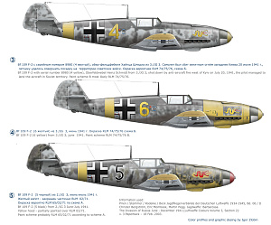 Decal 1/72 Bf-109 F-2/4  JG 53 (Operation Barbarossa) - limited edition (Colibri Decals)