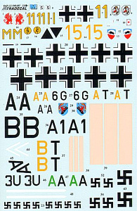Decal 1/48 Battle of Britain Luftwaffe (8)  (Xtradecal)