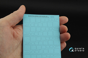 Riveting rectangles, rounded rectangles and ovals (rivet size 0.2 mm, gap 0.8 mm, suits 1/35-32), Black color