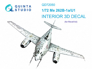 Me-262B-1a/U1 3D-Printed & coloured Interior on decal paper (Revell)