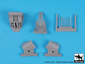 Additions (3D resin printing) 1/48 Douglas B-26K Invader nose machine guns (designed to be used with ICM kits)