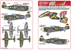 Decal 1/48 Republic P-47D Thunderbolts razorbacks (Kits-World)