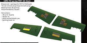 Additions (3D resin printing) 1/48 General-Motors FM-1 Wildcat gun bays 3D-Printed (designed to be used with Eduard kits) 