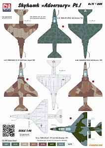 Decal 1/48 Douglas Skyhawk "Adversary" Pt.I - VF-126, VF-127, NFWS(2) (Cut then Add)