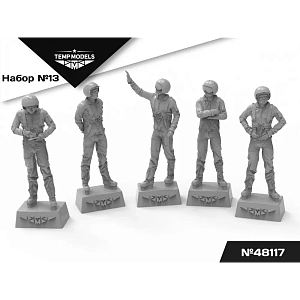 Figures (resin) 1/48 PIlots of the Russian Aerospace Forces (SVO) PSO SET No.13 (Temp Models)