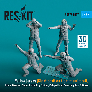 Additions (3D resin printing) 1/72 Yellow jersey (Right position from the aircraft) (4 pcs) (ResKit)