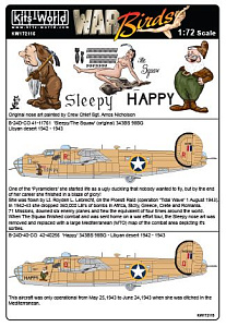 Decal 1/72 Consolidated B-24D Liberator 343 BS 98 BG - CO 42-40256 'Happy'  (Kits-World)