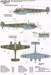 Decal 1/48 Battle of Britain Luftwaffe (8)  (Xtradecal)