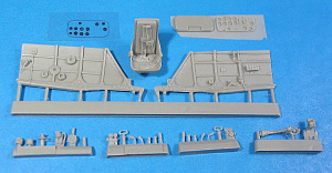 Additions (cast) 1/48 La-5FN Cockpit Set (ZVE kit) (Vector) 