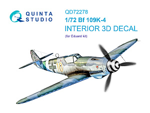 Bf 109K-4 3D-Printed & coloured Interior on decal paper (Eduard)