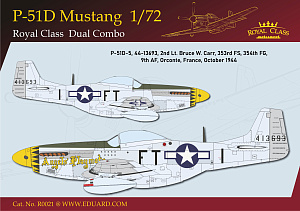 Model kit 1/72 North-American P-51D Mustang DUAL COMBO (ROYAL CLASS) (Eduard kits)