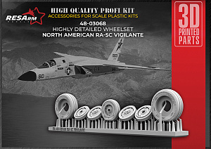 Additions (3D resin printing) 1/72 Wheels under load RA-5C Vigilante (RESArm)