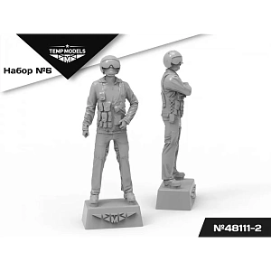 Figures (resin) 1/48 PIlots of the Russian Aerospace Forces. Set No. 6-2 (Temp Models)