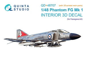 F-4K Phantom FG.1 3D-Printed & coloured Interior on decal paper (Hasegawa) (with 3D-printed resin parts)