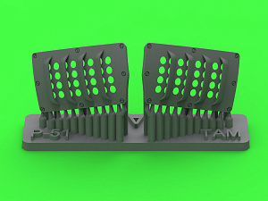 Aircraft detailing sets (resin) 1/32 P-51 Mustang - carburator air filter cover - RAF louvred type - version A (designed to be used with Tamiya kits)