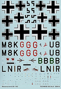 Decal 1/32 Messerschmitt Bf-110C (3) (Techmod)