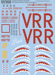 Decal 1/32 Avro Lancaster B Mk.X KB772 VR-R 'Ropey' (Kits-World)