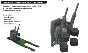 Additions (3D resin printing) 1/48 Messerschmitt Bf-110G-4 Schrage Musik (designed to be used with Eduard kits)