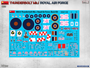 Model kit 1/48 Republic Thunderbolt Mk.I. Royal Air Force. BASIC KIT  (MiniArt)
