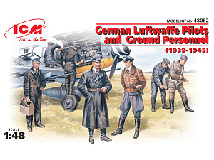 Figures (resin) 1/48 German Luftwaffe Pilots and Ground Personnel (ICM)