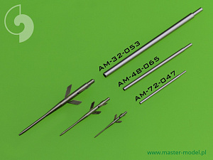 Aircraft guns (brass) 1/48 Mikoyan MiG-21U, MiG-21US, MiG-21UM (Mongol) - Pitot Tube 