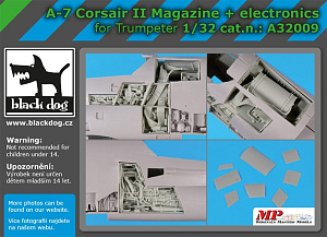 Additions (3D resin printing) 1/32 LTV A-7D/A-7E Corsair II magazine + electronics (designed to be used with Trumpeter kits) 