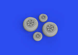 Additions (3D resin printing) 1/72 Panavia Tornado wheels with weighted tyre effect (designed be used with Revell kits) 