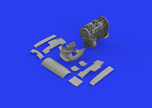 Additions (3D resin printing) 1/48 Hawker Tempest Mk.V engine (designed to be used with Eduard kits) 