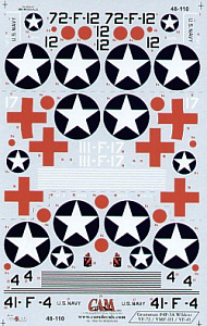 Decal 1/48 Grumman F4F-3A Wildcats 1941 (3) (CAM)