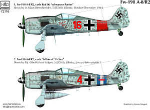 Decal 1/72 Fw-190 A-8/R2 (2x camo) (HAD)