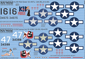 Decal 1/72 North-American B-25H (Kits-World)