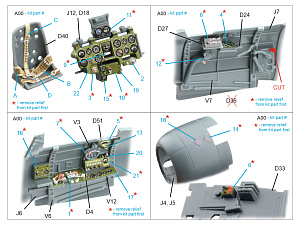 A6M5 Zero (Mitsubishi Production) 3D-Printed & coloured Interior on decal paper (Eduard)