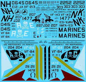 Decal 1/48 Phantom Collection Pt.I - McDonnell F-4B/F-4G/F-4N (Cut then Add)