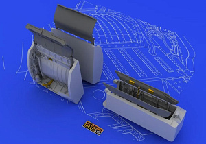 Additions (3D resin printing) 1/48  Mikoyan MiG-21 wheel wells (designed to be used with Eduard kits)