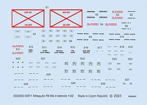 Decal 1/32 Mosquito FB Mk.II stencils (TAM)
