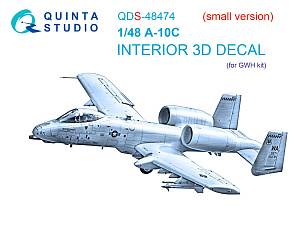 A-10C 3D-Printed & coloured Interior on decal paper (GWH) (Small version)