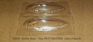 Vacu Canopy 1/72 F9F Panther open/closed (HOBBYB) (Rob Taurus)