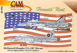 Decal 1/48 McDonnell-Douglas F/A-18C Hornet (2) (CAM)