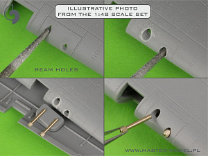 Aircraft detailing sets (brass) 1/72 H. Hurricane Mk.IIb Browning .303 cal bar. tips 