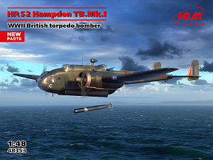 Model kit 1/48 Handley-Page Hampden TB Mk.I torpedo bomber (ICM)