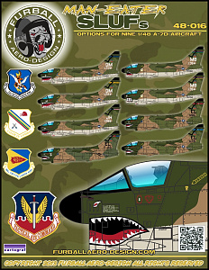 Decal 1/48 LTV A-7D Corsair II. 'Man-Eater SLUFs' 