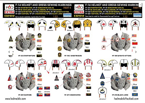 Decal 1/32 F-14 Helmet & dress sewing markings Vol.4 (HAD)