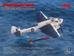Model kit 1/48 Bristol Beaufort Mk.IA torpedo bomber (ICM)