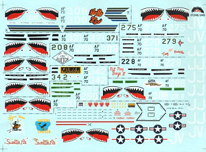 Decal 1/48 McDonnell F-4E Phantom 388th TFW at Korat RTAB 1968 coded JJ and JV all with shark(Zotz)